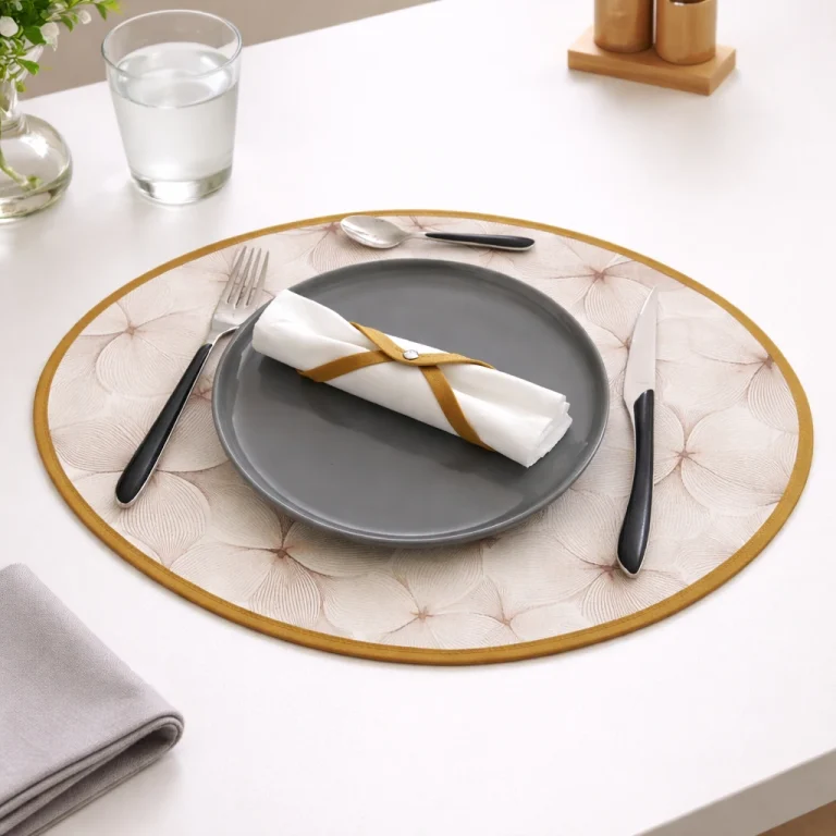 Fleur Bord Doré Set De Table Cover